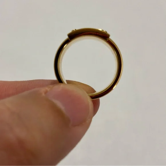 Michael Kors Stainless Steel Gold Plaque Size 7 - Picture 4 of 12